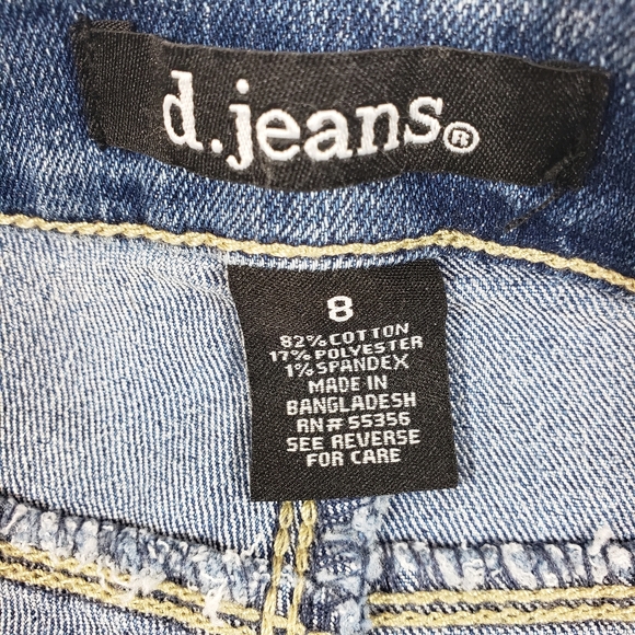 d.jeans High Waist‎ Bermuda Womens Shorts 8 Medium Blue Denim - Picture 3 of 12